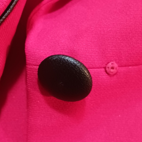 Milano Red blazer with tunic Size 16 Button Red Festive Cleavage Cover - Picture 11 of 12